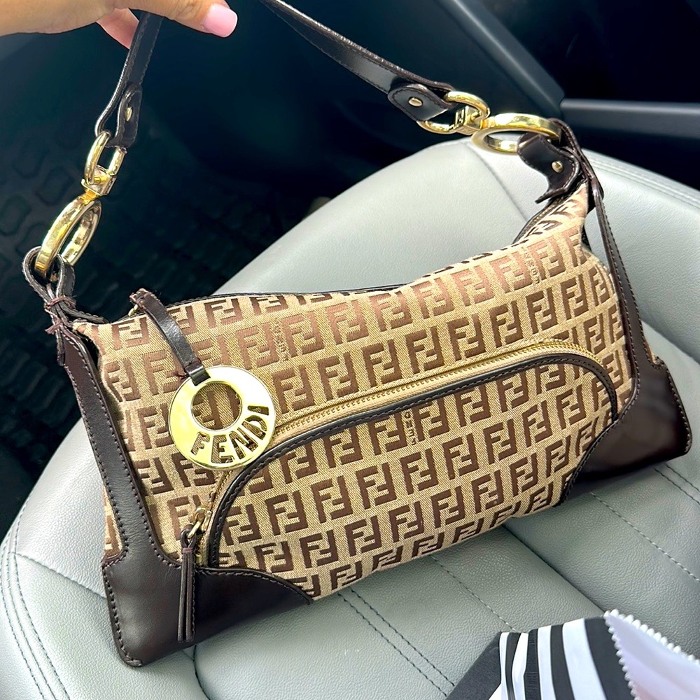 Fendi zucchino shoulder bag, vintage, 2004 Fendi collection y2k style